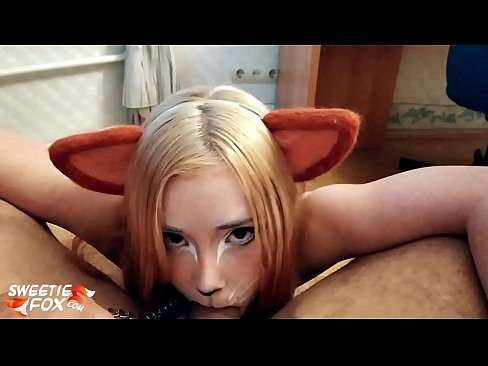 ❤️ Kitsune залгих дик, булэг нь түүний аманд ❤️ Секс видео манайд ❤